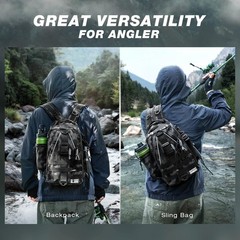 Ergonomic Waterproof Fishing Tackle Backpack with Shoulder Strap – 40L Storage