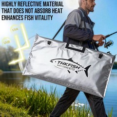 Heavy Duty Insulated Fish Weigh Bag for Bass Fishing, Waterproof, Leakproof, 32″