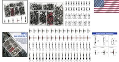 Durable 110Pcs Fishing Snap Swivels Set with Quick-Change Clips for Anglers