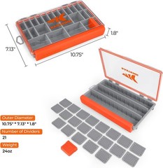 Durable HyperSeal Fishing Tackle Box Organizer – One-Hand Open Design, 3600 Size