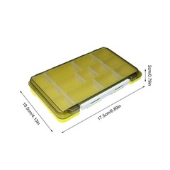 Double Sided Tackle Box Storage Box Plastic Fishing Lure Bait Organizer Case