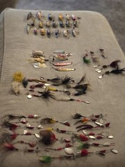 Dream LOT of RARE Vintage WOODEN Fishing LURES/TACKLE/REEL ECT. HEDDON TORPEDOS