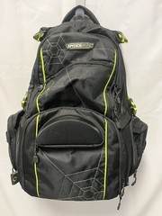 Spiderwire Fishing Backpack Black Soft Sided Tackle Gear Bag Great Shape