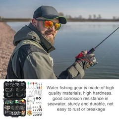 246pcs Fishing Accessories Kit With Fishing Tackle Box Fishing Gear Kit NEW