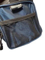 Okeechobee Fats Navy Blue & Gray Fishing Tackle Bag Soft Sided Adjustable Strap