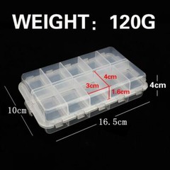 20 Compartments Fishing Tackle Box Lures Baits Hooks Beads Earring Storage Case