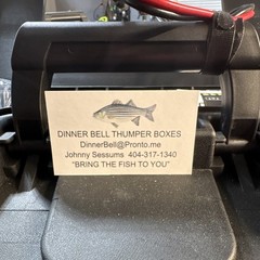 Dinner Bell Thumper Box Fishing Striper, Hybrid, White Bass, Crappie,Catfish