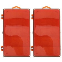 2 Pcs Fish Bait Organizer Double Layer Fishing Lure Boxes Holder Storage