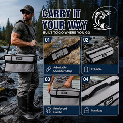 Fishing Tackle Bag for Soft Plastic Storage – Bait Binder with 20 Soft Bait