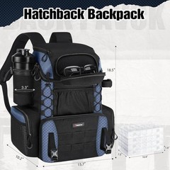 Water-Resistant Hatchback Backpack Fishing Hiking Surfing Storage Tackle Rods US