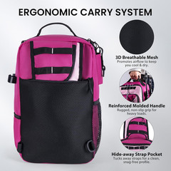 Goture Pink Fishing Tackle Bag, 1680D Water-Resistant Sling Fishing Backpack wit