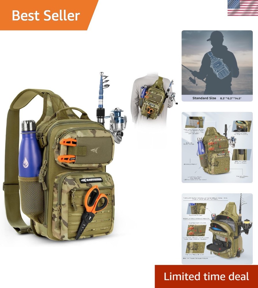 Versatile BlowBak Tactical Fishing Tackle Sling Bag – Adjustable and Lightweight