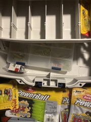 Plano Fishing Tackle Box W/ Tackle. Lures, Hooks, Bobbers…