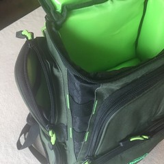 Sea Knight Fishing Back Pack Plastic Cases Lots Of Storage.