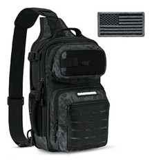 KastKing BlowBak Tactical Fishing Sling Tackle Backpack Black Color