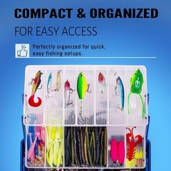 Large 3-Layer Fishing Tackle Box with 448 Pcs Lures & Accessories – Ultimate Org