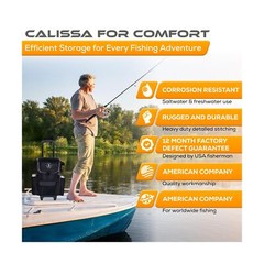 Calissa Offshore Rolling Fishing Tackle Box with Wheels, Waterproof Fishing B…