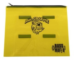 (2) Bass Mafia 4-Banger Mr Crappie 13″x16″ Fishing Waterproof Yellow Money Bags