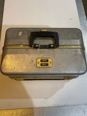 Vintage Rare Umco 850A Tackle Lure Bait Box Aluminum Model Missing Bottom Piece