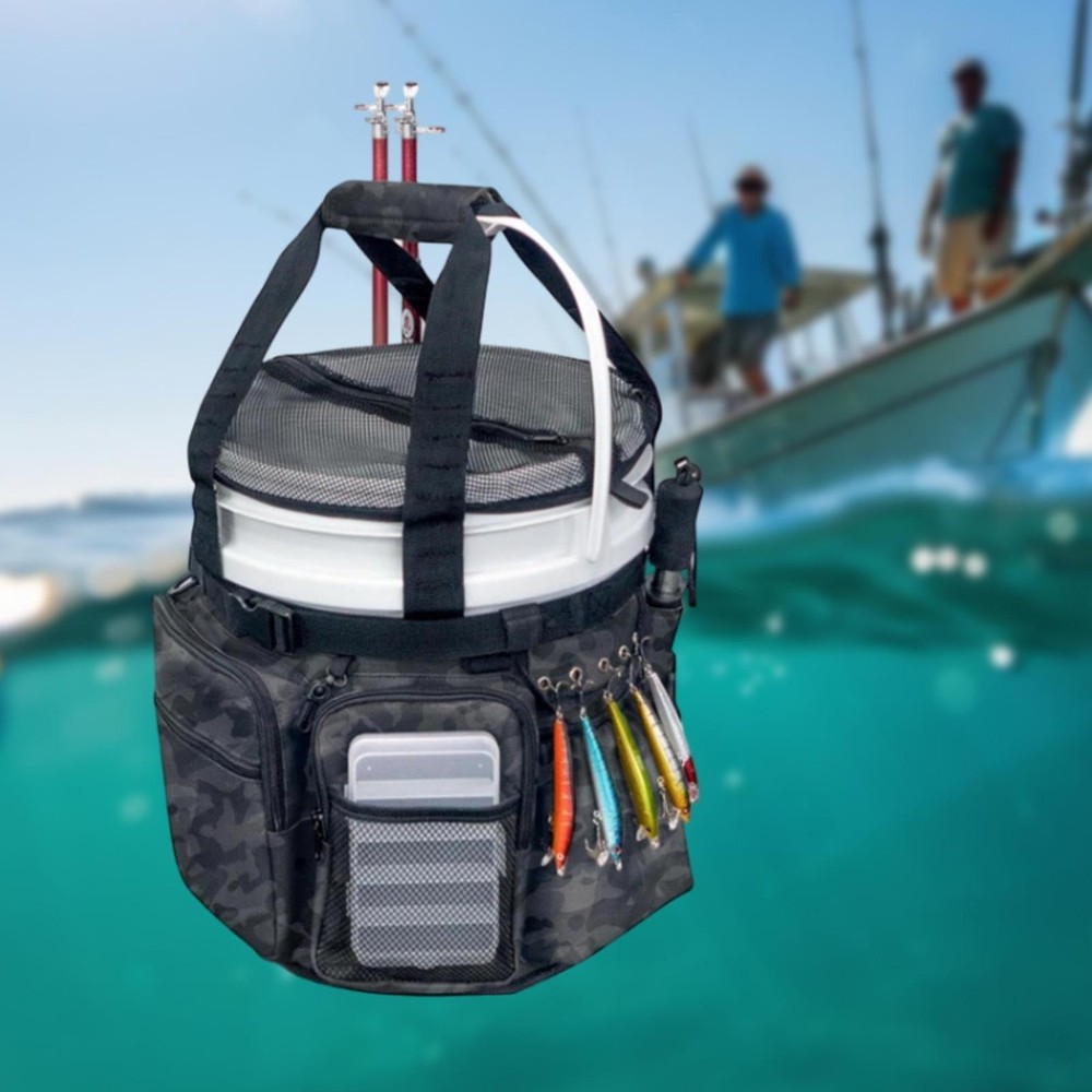 Fishing Bucket Organizer Fishing Tackle Bag Versatile Durability Premium