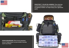 Osage River Ultimate Fishing Backpack, Night Fishing Light, Cover, Medium Bag