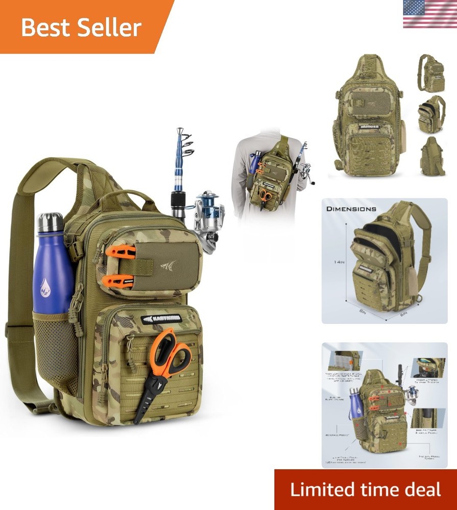 BlowBak Tactical Sling Tackle Bag-Lightweight Fishing Backpack Storge Fishing…