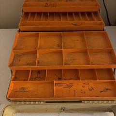 Old Pal Woodstream Tackle PLUG Box 6500 Bass Boss Vtg Solid But Dirty LOOK