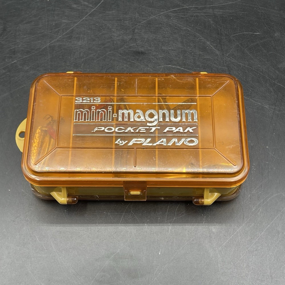 Vintage Mini Magnum 3213 Tackle Box 2 Sided Pocket Pak By Plano With Tackle