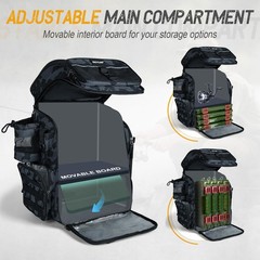 Fishing Backpack, 900D Water-Resistant Tackle Bag with Rod Holders, Insulated…