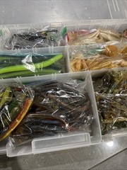 Massive Plano Tackle box Full Of Soft Plastic Fishing Lures Zoom Powerbait