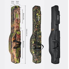 Fishing Rod Case – 3 Layers Fishing Pole Bag Portable Carry Storage Case 51.18in