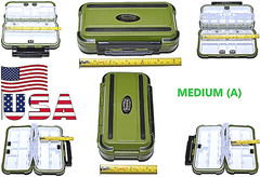Fishing Tackle Box Lure Waterproof Compartments 2 Layer Hook Storage Case Medium