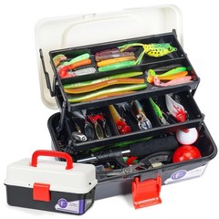 3-Layer Tackle Box with 321 Pcs Fishing Lures Kit, Pliers, Hooks & Accessories –