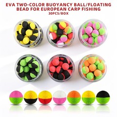 Carp Bait Beads 30pcs Two Color EVA 12mm for Rig Setup and For Fishing
