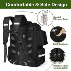 Ergonomic Large Fishing Backpack – 45L Waterproof Bag with Multiple Pockets