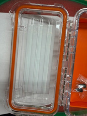 Plano Waterproof Polycarbonate Storage Box – Orange/Clear – 1452W