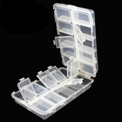 20 Compartments Fishing Tackle Box Lures Baits Hooks Beads Earring Storage Case