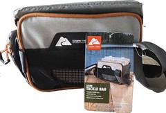 Ozark Trail 3500 Tackle Bag Gray/Black/Orange Shoulder Strap 1 Pocket Plastic