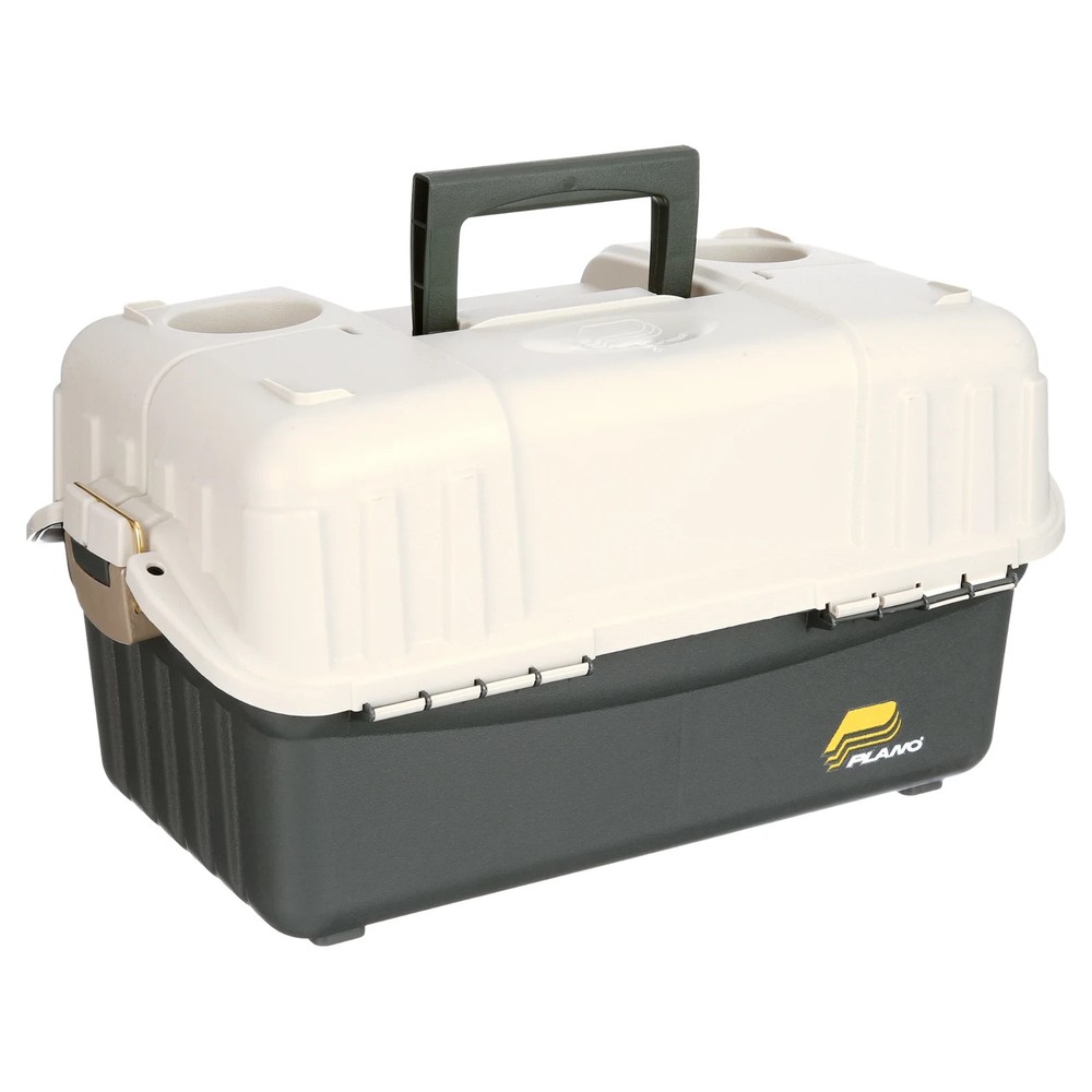 Plano 6-Tray Hip Roof Large Tackle Storage Box, Green/Sand
