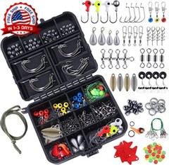 caja de pesca Grande kit para pescar aparejos con anzuelos, 187pcs Nuevo 2022
