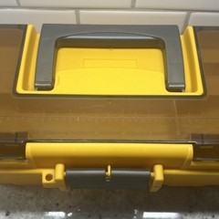 VTG Plano Plastic Tool-Tackle Box W/Removable Tray, Lid Storage 13”x7”x5.5”