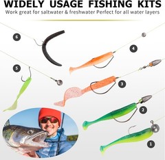 Fishing Tackle Box Complete Accessories Set for Bass Trout Walleye
