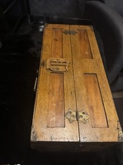 Vintage Wooden Tackle Box 17x8x8 Hand Made