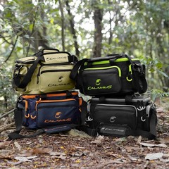 Water Resistant Fishing Tackle Storage Bag for Saltwater Freshwater Use in Green
