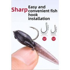 10PCS Biomimetic Tadpole Soft Lure for Bass Fishing Topwater Floating Action