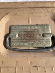 Vintage Liberty Steel Chest Corp 6665 Brown Metal Fishing Tackle Box USA