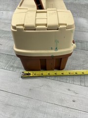 Plano Retro Two Tray Tackle Box Model 6202 Brown & Tan