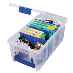 Flambeau Outdoors Super Half Satchel, Fishing Tackle and Gear Storage, Clear