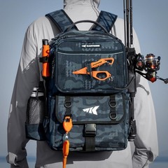 Fishing Tackle Backpack Bait Binder 2 Rod Holders