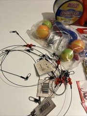 South Bend Wormgear Orange Tackle Box 88+Pieces Fishing Extra Accessories NEW